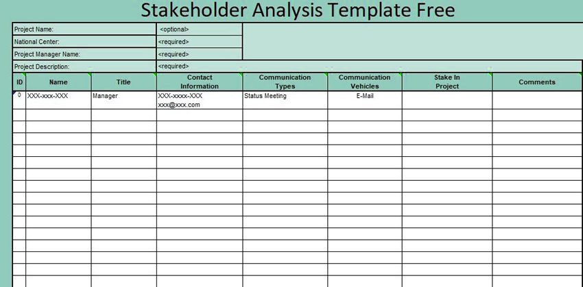 Stakeholder Analysis Template Excel (Matrix) - Excelonist