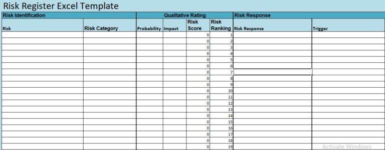 A Guide to Risk Register Excel Template - Excelonist