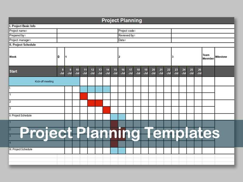 excel template planning