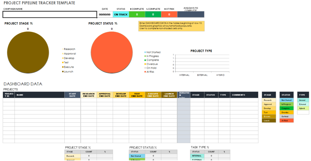 project pipeline tracker template excel